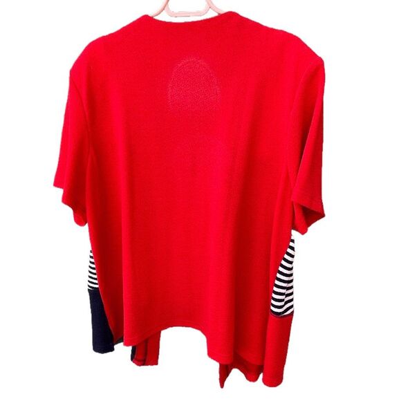 Vintage Another Thyme size XL red white blue knit cardigan - Picture 3 of 7